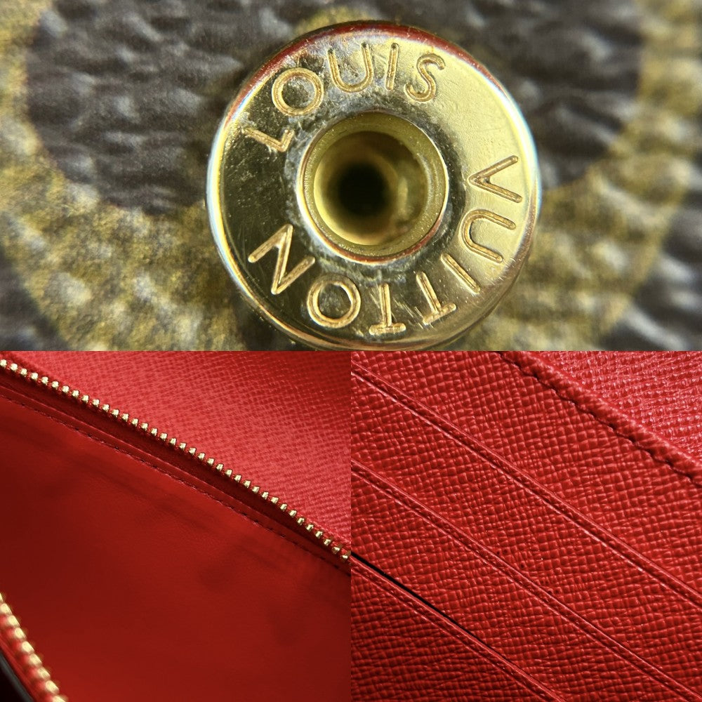 LOUIS VUITTON ルイヴィトン 長財布 モノグラム ポルトフォイユサラNM ロングウォレット キャンディファクトリー ヴィヴィエンヌ M12207 レッド 赤 ブラウン 茶 ゴールド金具 レディース【中古品】