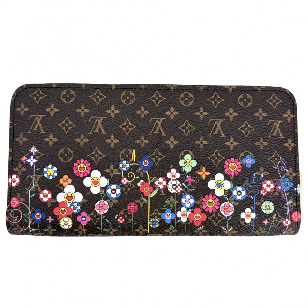 LOUIS VUITTON ルイヴィトン 長財布 モノグラム LVｘTMジッピーウォレット ロングウォレット 村上隆 日本限定 M14162 ブラウン 茶 マルチカラー ゴールド金具 レディース【中古品】