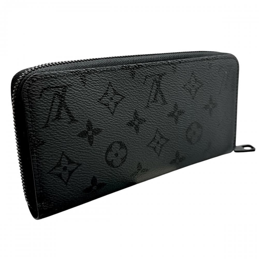 LOUIS VUITTON ルイヴィトン 長財布 ジッピー・ウォレット ホリゾンタル M28048 レザー モノグラム･ミッドナイト キャンバス ブラック 黒 ブラック金具 メンズ 約420g【中古品】