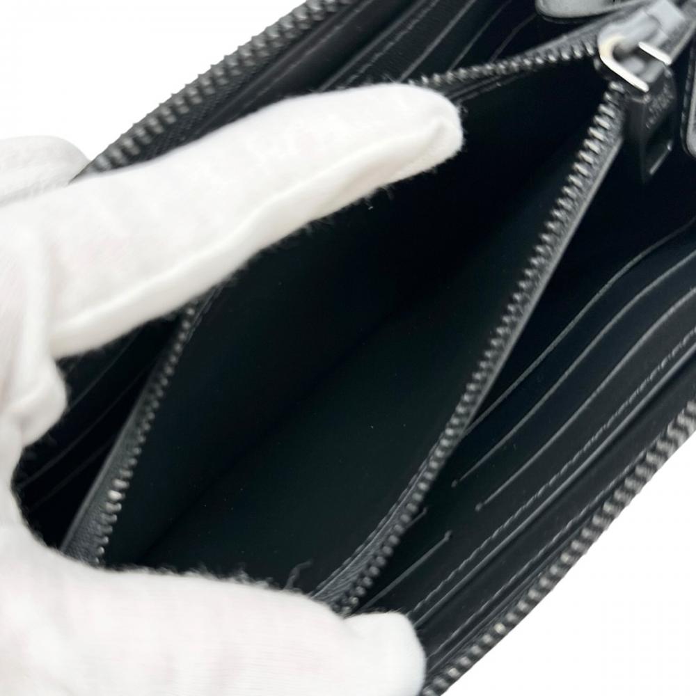 LOUIS VUITTON ルイヴィトン 長財布 ジッピー・ウォレット ホリゾンタル M28048 レザー モノグラム･ミッドナイト キャンバス ブラック 黒 ブラック金具 メンズ 約420g【中古品】