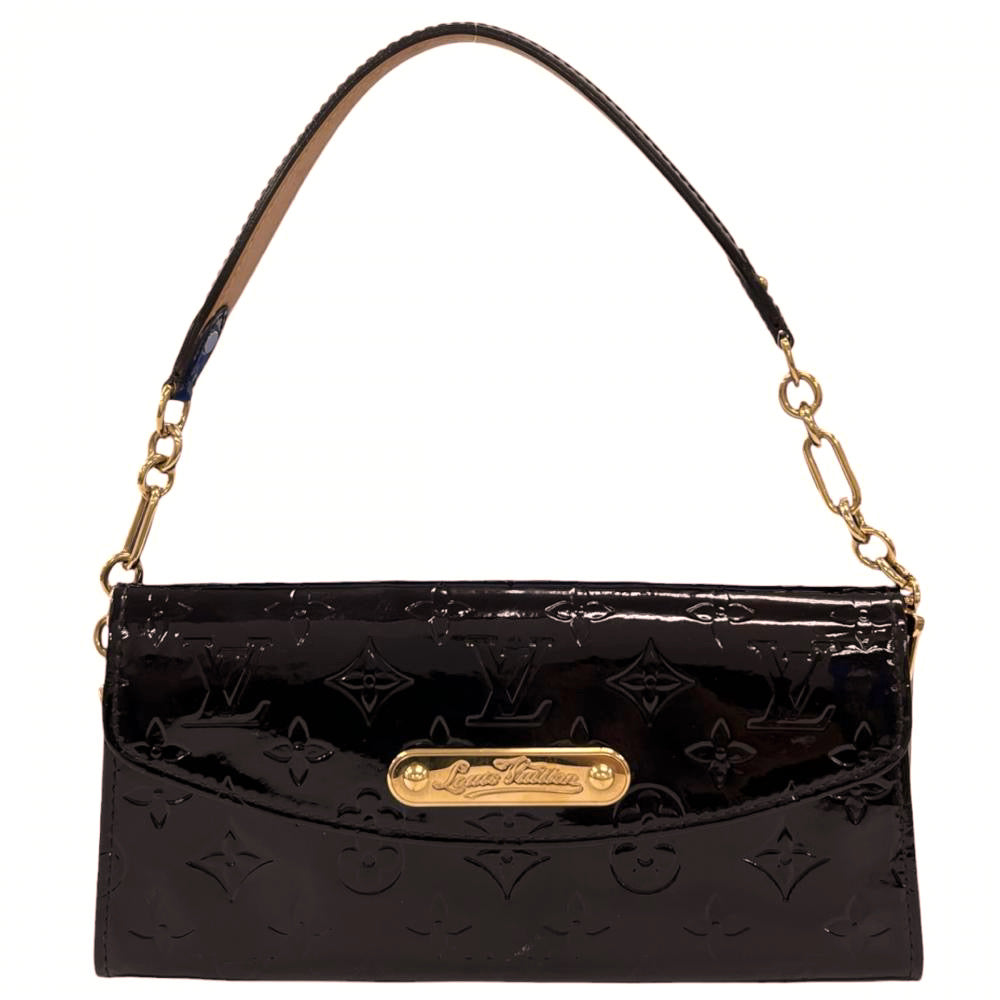 LOUIS VUITTON ルイヴィトン 長財布 ヴェルニ サンセット・ブルーバード モノグラム M93542 パテントレザー ブラウン 茶 レディース 約240g【中古品】