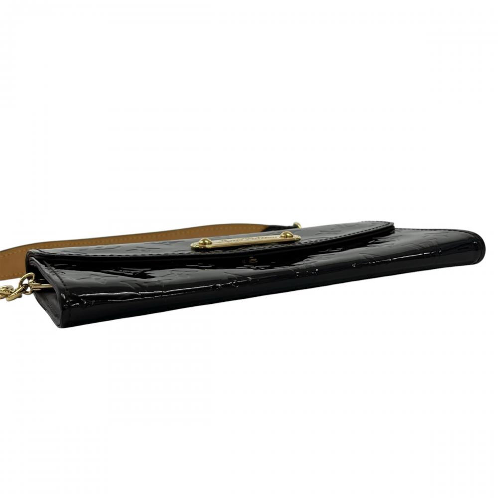 LOUIS VUITTON ルイヴィトン 長財布 ヴェルニ サンセット・ブルーバード モノグラム M93542 パテントレザー ブラウン 茶 レディース 約240g【中古品】