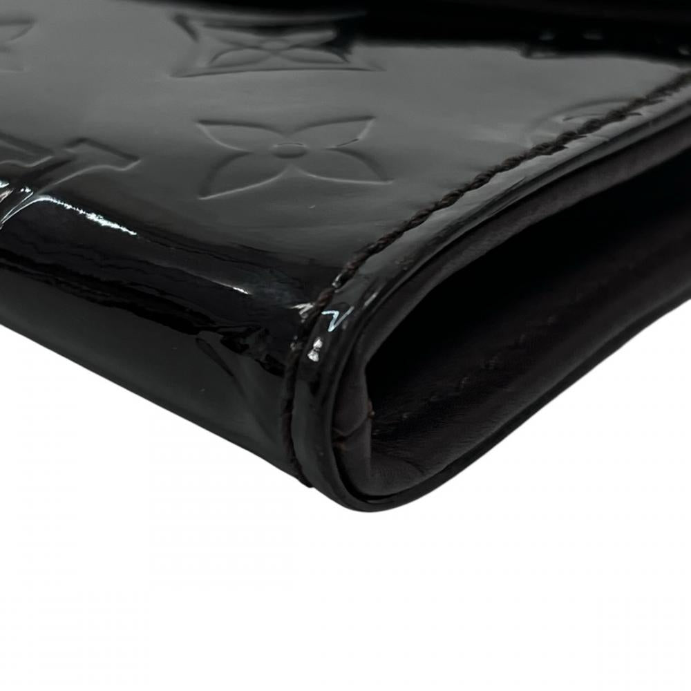LOUIS VUITTON ルイヴィトン 長財布 ヴェルニ サンセット・ブルーバード モノグラム M93542 パテントレザー ブラウン 茶 レディース 約240g【中古品】