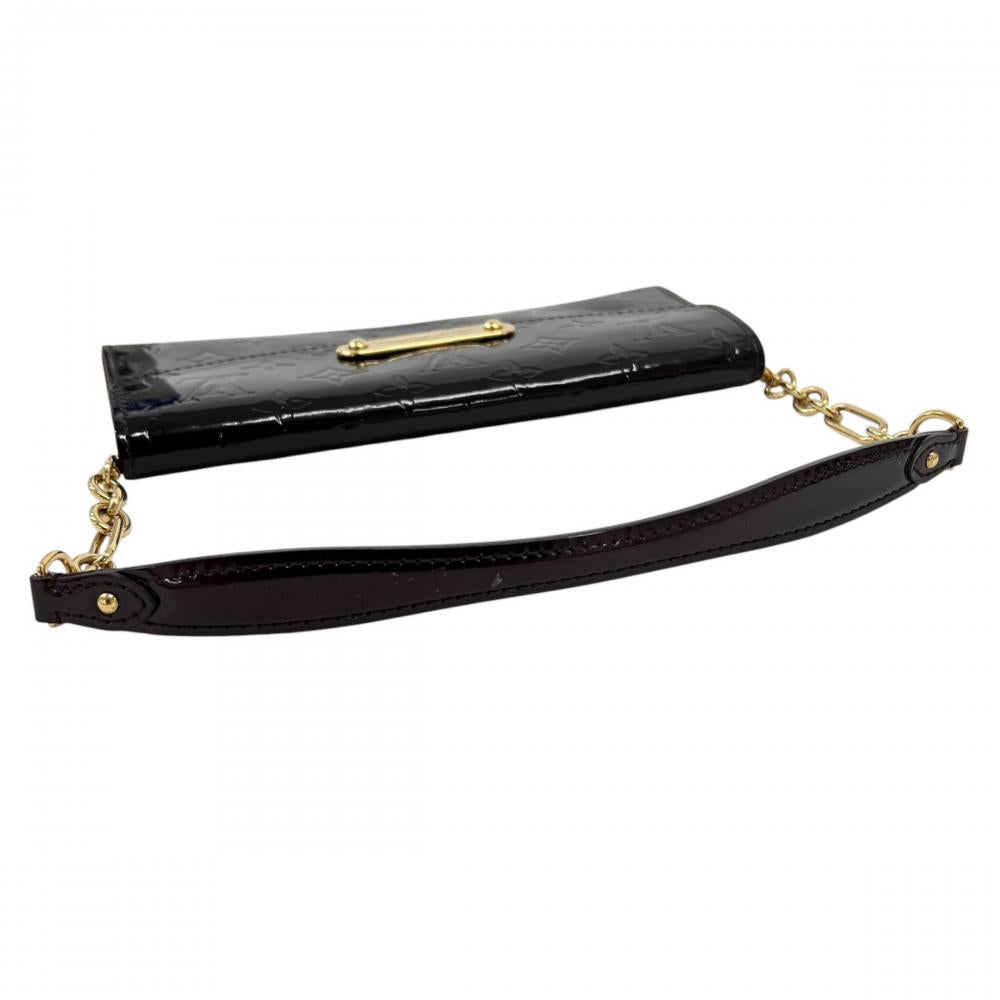 LOUIS VUITTON ルイヴィトン 長財布 ヴェルニ サンセット・ブルーバード モノグラム M93542 パテントレザー ブラウン 茶 レディース 約240g【中古品】