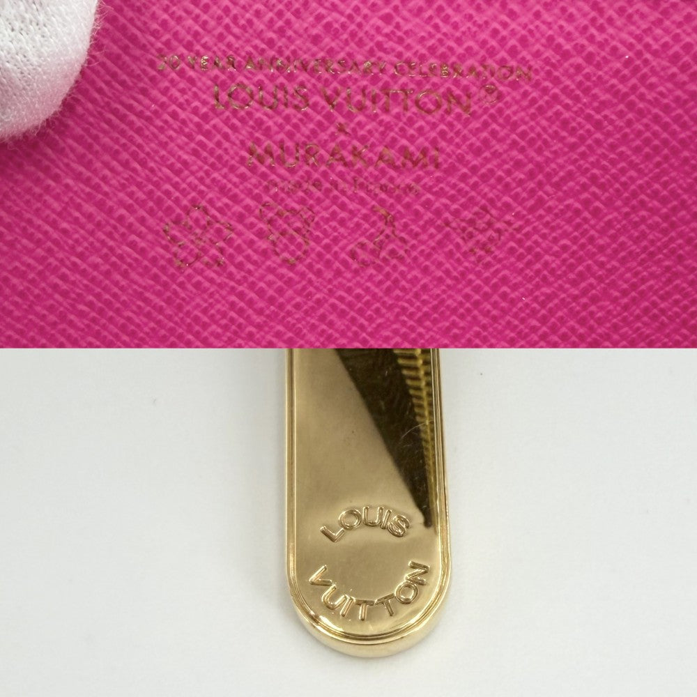LOUIS VUITTON ルイヴィトン 長財布 モノグラム LVｘTMジッピーウォレット ロングウォレット 村上隆 日本限定 M14162 ブラウン 茶 マルチカラー ゴールド金具 レディース【中古品】