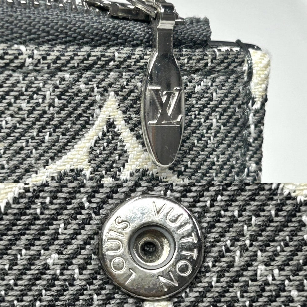 LOUIS VUITTON ルイヴィトン 三つ折り財布 モノグラムジャガード ポルトフォイユ・ヴィクトリーヌ コンパクトウォレット M81859 グレー シルバー金具 レディース【中古品】