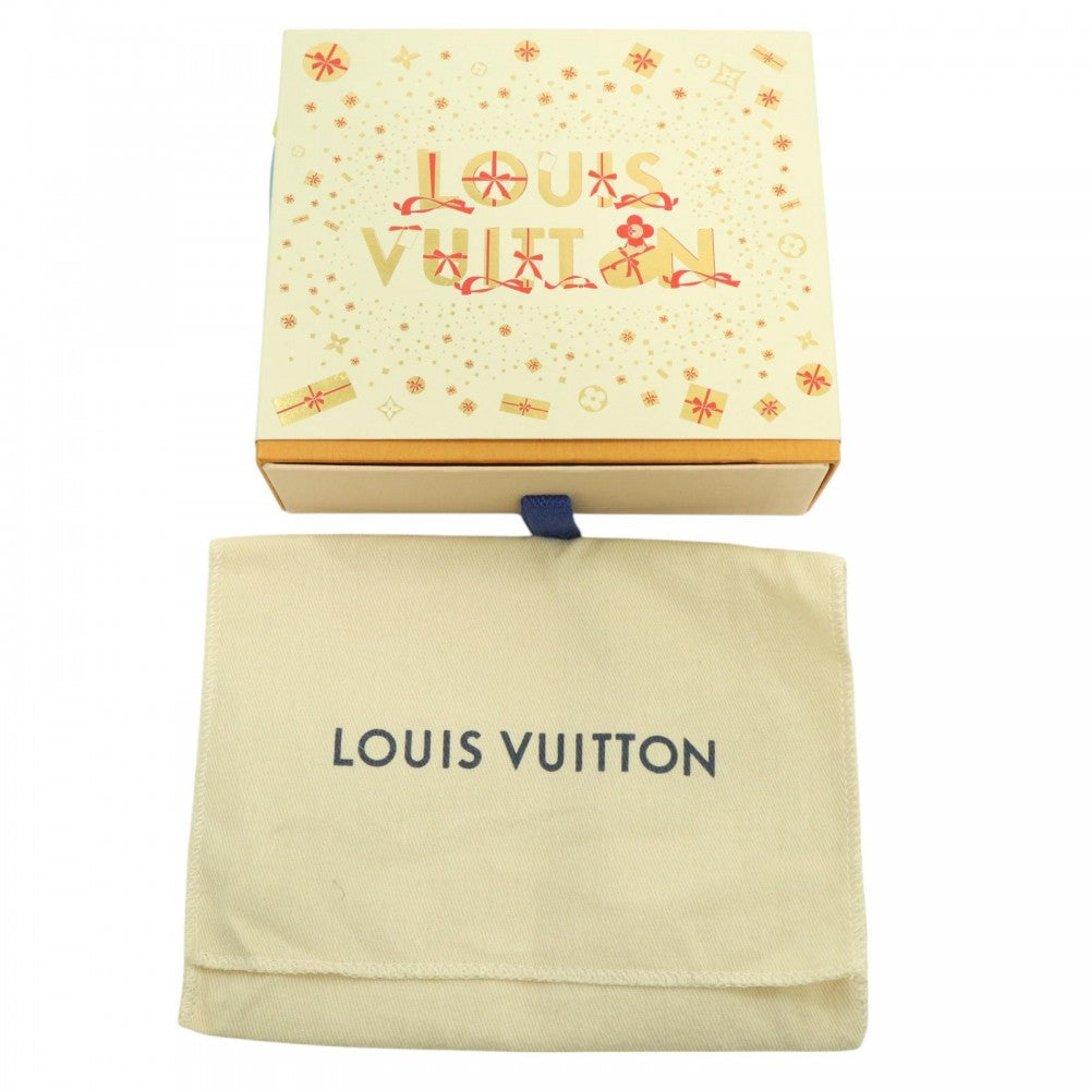 【開店SALE】 LOUIS VUITTON ルイヴィトン 二つ折り財布 モノグラムエンボス ポルトフォイユ・ルー コンパクトウォレット ミニ財布 オーロラ M82768 ブルーグレー系 シルバー金具 レディース【中古品】