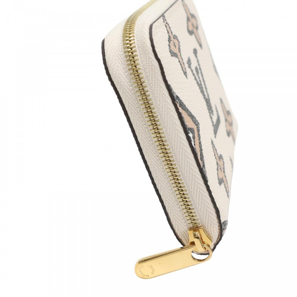LOUIS VUITTON ルイヴィトン コインケース ワイルドアットハート ジッピーコインパース 小銭入れ ミニ財布 小物 モノグラム M80677 アイボリー ゴールド金具 レディース【中古品】