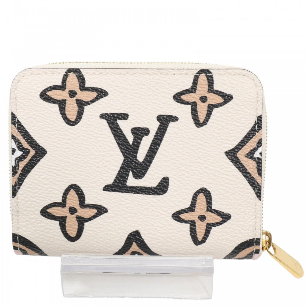 LOUIS VUITTON ルイヴィトン コインケース ワイルドアットハート ジッピーコインパース 小銭入れ ミニ財布 小物 モノグラム M80677 アイボリー ゴールド金具 レディース【中古品】