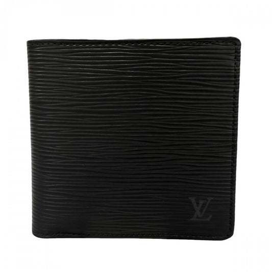 LOUIS VUITTON ルイヴィトン 二つ折り財布 ポルトフォイユ・マルコ M63652 エピレザー ブラック 黒 メンズ 約85g【中古品】