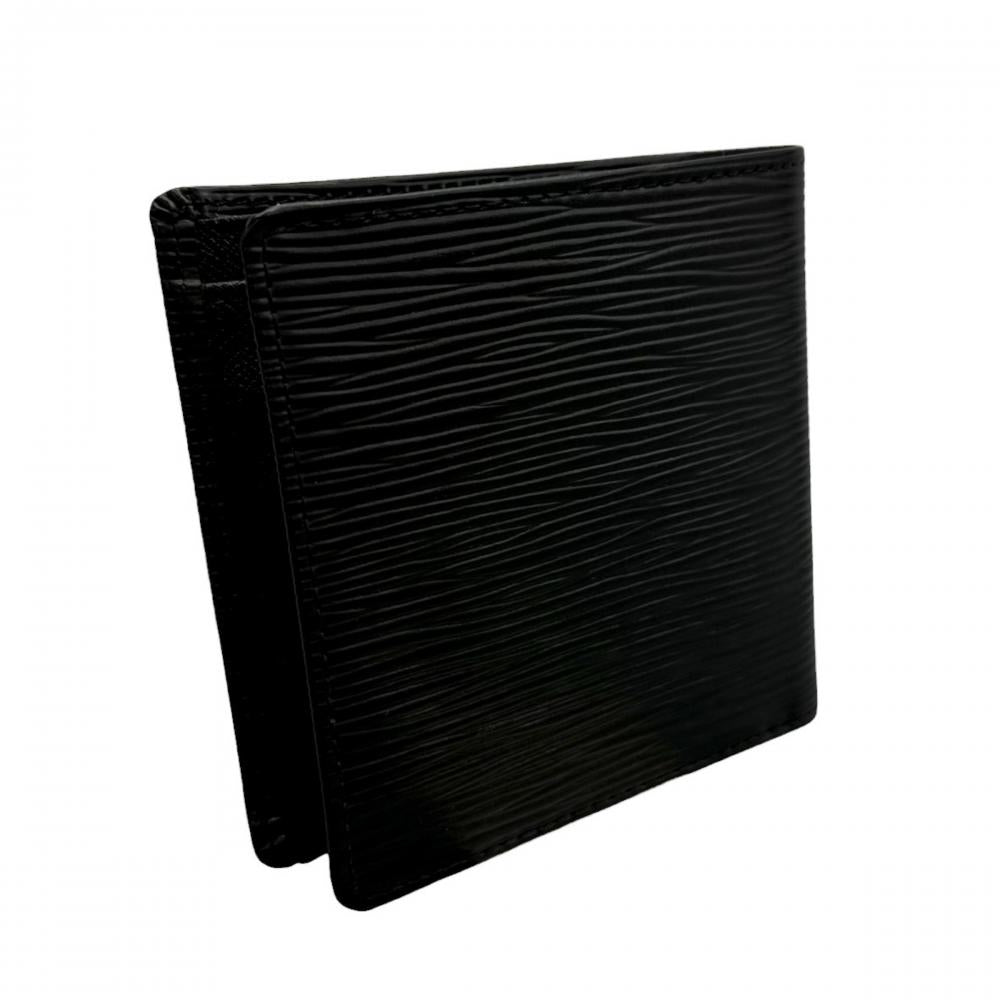 LOUIS VUITTON ルイヴィトン 二つ折り財布 ポルトフォイユ・マルコ M63652 エピレザー ブラック 黒 メンズ 約85g【中古品】