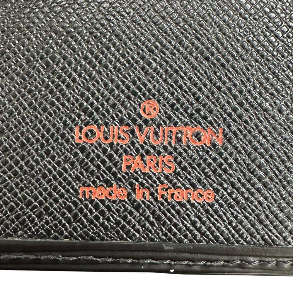 LOUIS VUITTON ルイヴィトン 二つ折り財布 ポルトフォイユ・マルコ M63652 エピレザー ブラック 黒 メンズ 約85g【中古品】
