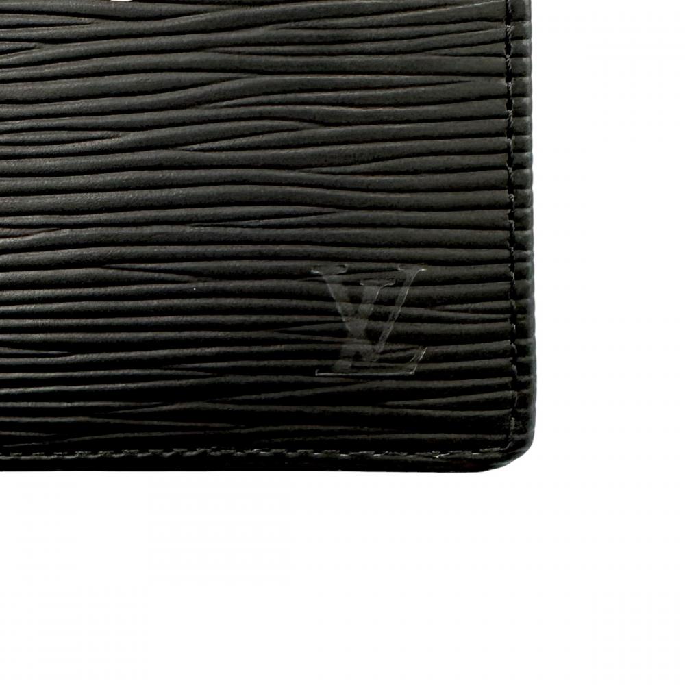 LOUIS VUITTON ルイヴィトン 二つ折り財布 ポルトフォイユ・マルコ M63652 エピレザー ブラック 黒 メンズ 約85g【中古品】