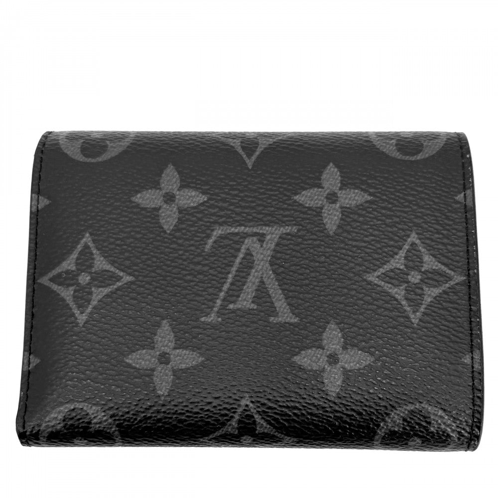 LOUIS VUITTON ルイヴィトン 三つ折り財布 モノグラムエクリプス ヴィクター･ウォレット ミニウォレット ミニ財布 コンパクトウォレット M12598 ブラック 黒 シルバー金具 メンズ【中古品】