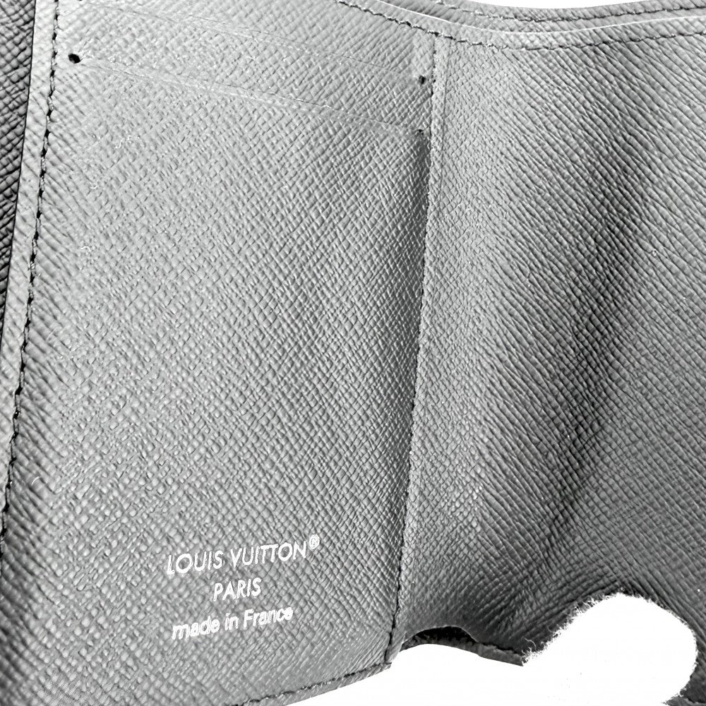LOUIS VUITTON ルイヴィトン 三つ折り財布 モノグラムエクリプス ヴィクター･ウォレット ミニウォレット ミニ財布 コンパクトウォレット M12598 ブラック 黒 シルバー金具 メンズ【中古品】