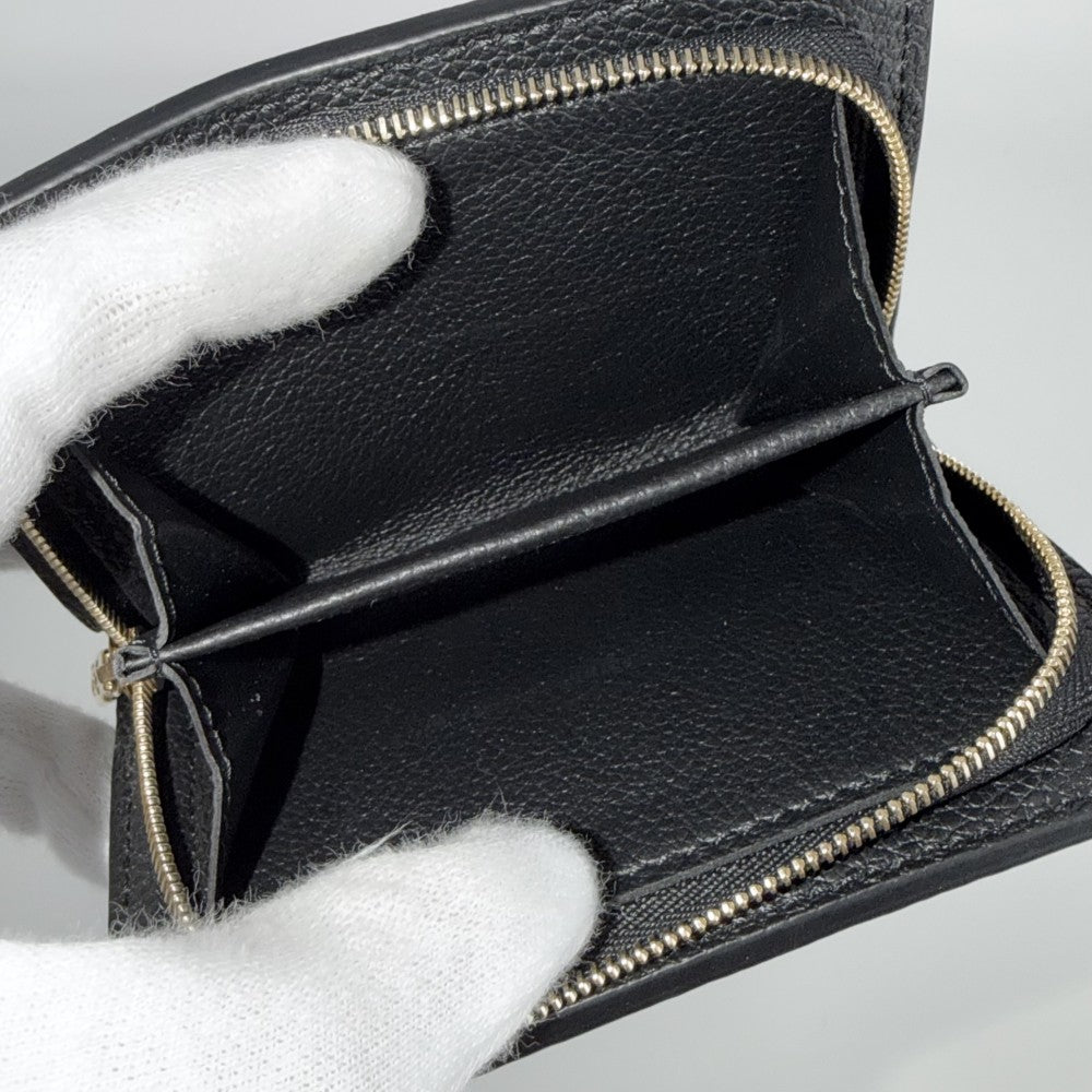 LOUIS VUITTON ルイヴィトン 二つ折り財布 モノグラムアンプラント ポルトフォイユクレア ミニウォレット ミニ財布 ブラック 黒 M80151 ノワール ゴールド金具 レディース【中古品】