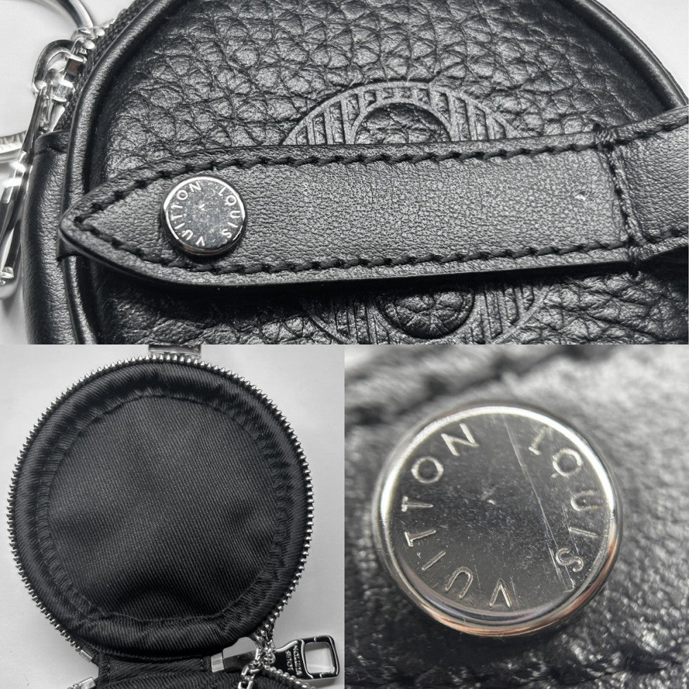 【売り尽くし】LOUIS VUITTON ルイヴィトン ケース トリヨンシャドウ ポルトクレラウンドポーチ 小銭入れ キーケース レザー 小物 MP2860    ブラック 黒 シルバー金具 メンズ 美品【中古品】 開店SALE】 LOUIS VUITTON ルイヴィトン コインケース トリヨン