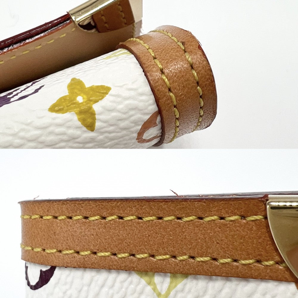 LOUIS VUITTON ルイヴィトン コインケース ポルトモネ・プラ 小銭入れ ミニウォレット M92657 モノグラムマルチカラー ホワイト 白 ゴールド金具 レディース【中古品】