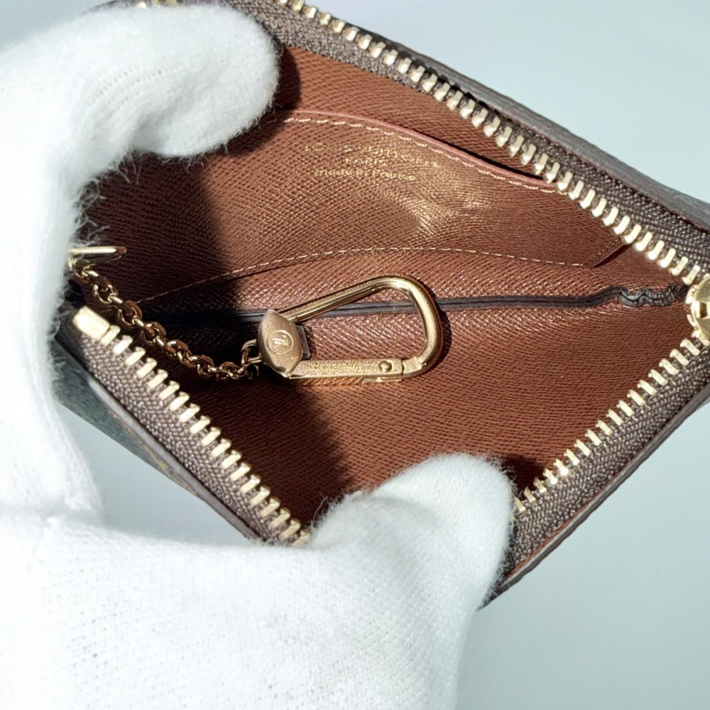 LOUIS VUITTON ルイヴィトン カードケース カード＆キーケース ポシェット･クレ 定期入れ 小物 M13559 モノグラムキャンバス ブラウン 茶 ユニセックス【中古品】