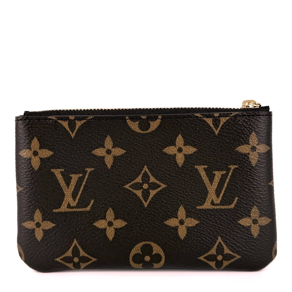 LOUIS VUITTON ルイヴィトン カードケース カード＆キーケース ポシェット･クレ 定期入れ 小物 M13559 モノグラムキャンバス ブラウン 茶 ユニセックス【中古品】