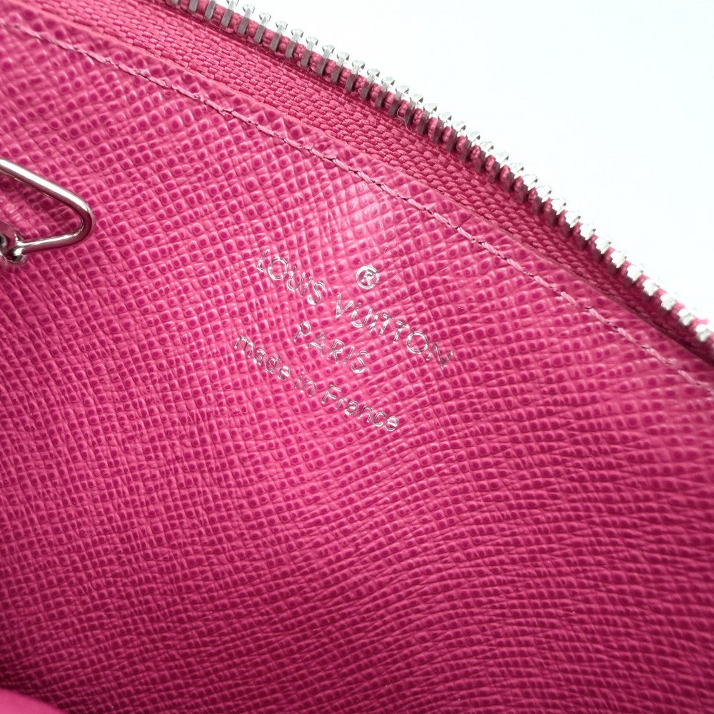 LOUIS VUITTON ルイヴィトン コインケース ポシェット クレ トライバルマスク カードケース 定期入れ 小物 小銭入れ M60788 エピレザー ピンク シルバー金具 レディース【中古品】