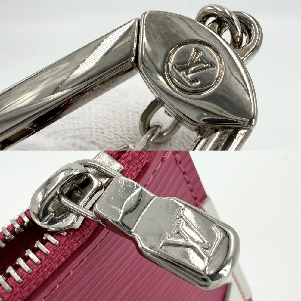 LOUIS VUITTON ルイヴィトン コインケース ポシェット クレ トライバルマスク カードケース 定期入れ 小物 小銭入れ M60788 エピレザー ピンク シルバー金具 レディース【中古品】