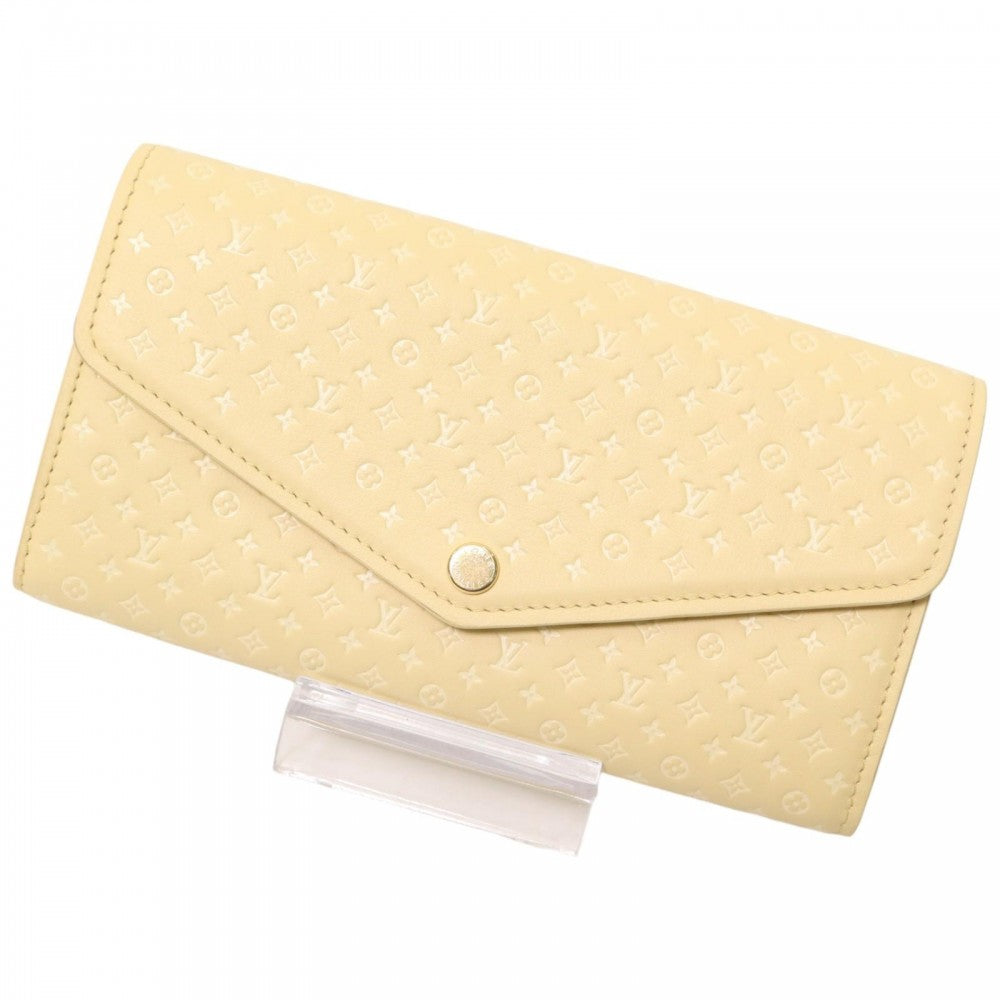 LOUIS VUITTON ルイヴィトン 長財布 ナノモノグラム ポルトフォイユサラNM ロングウォレット 日本限定 イエロー M82231 ジョーヌ ゴールド金具 レディース【中古品】