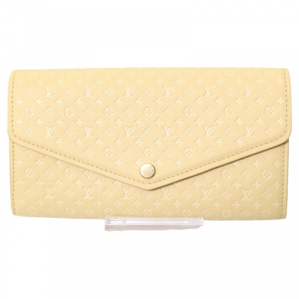 LOUIS VUITTON ルイヴィトン 長財布 ナノモノグラム ポルトフォイユサラNM ロングウォレット 日本限定 イエロー M82231 ジョーヌ ゴールド金具 レディース【中古品】