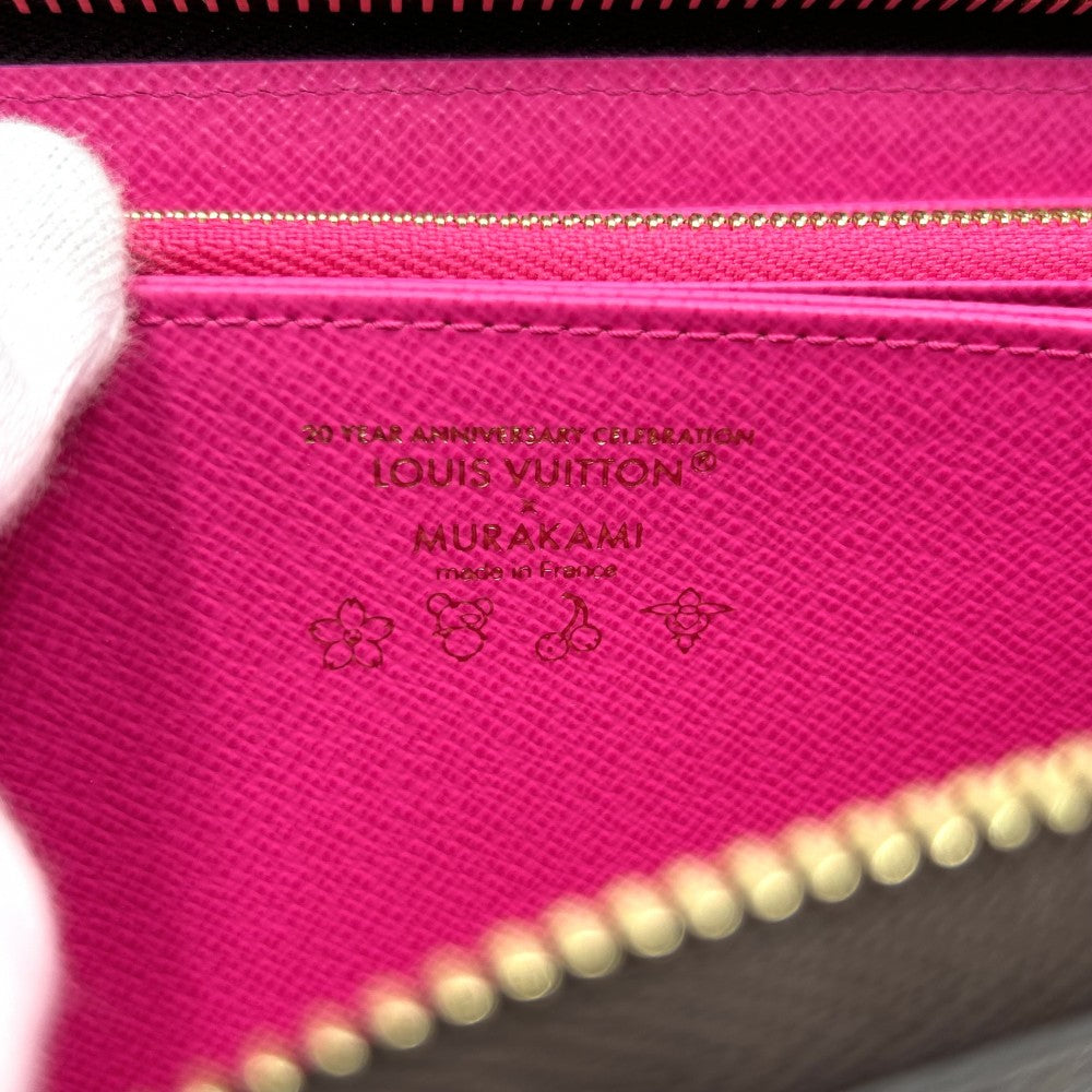 LOUIS VUITTON ルイヴィトン 長財布 モノグラム LVｘTMジッピーウォレット ロングウォレット 村上隆 日本限定 M14162 ブラウン 茶 ゴールド金具 レディース【中古品】