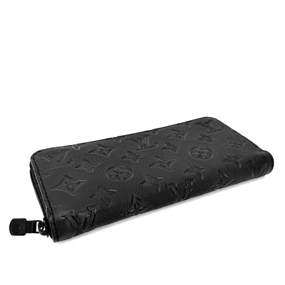 【開店SALE】 LOUIS VUITTON ルイヴィトン 長財布 モノグラムシャドウ ジッピーウォレット ホリゾンタル ロングウォレット M80333 ブラック 黒 ブラック金具 メンズ【中古品】