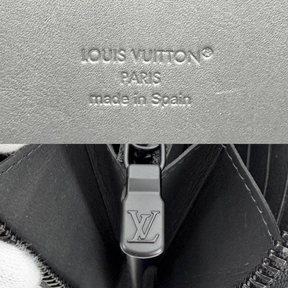 【開店SALE】 LOUIS VUITTON ルイヴィトン 長財布 モノグラムシャドウ ジッピーウォレット ホリゾンタル ロングウォレット M80333 ブラック 黒 ブラック金具 メンズ【中古品】