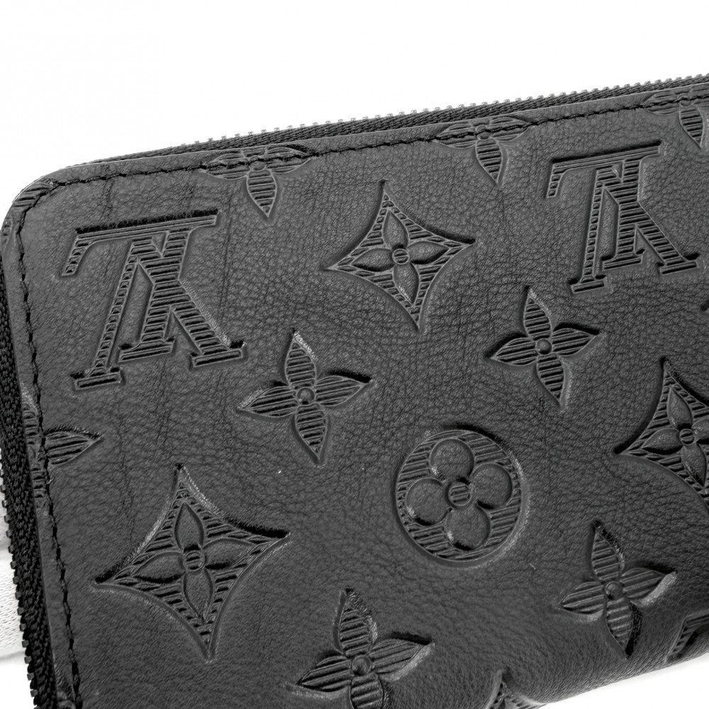 【開店SALE】 LOUIS VUITTON ルイヴィトン 長財布 モノグラムシャドウ ジッピーウォレット ホリゾンタル ロングウォレット M80333 ブラック 黒 ブラック金具 メンズ【中古品】