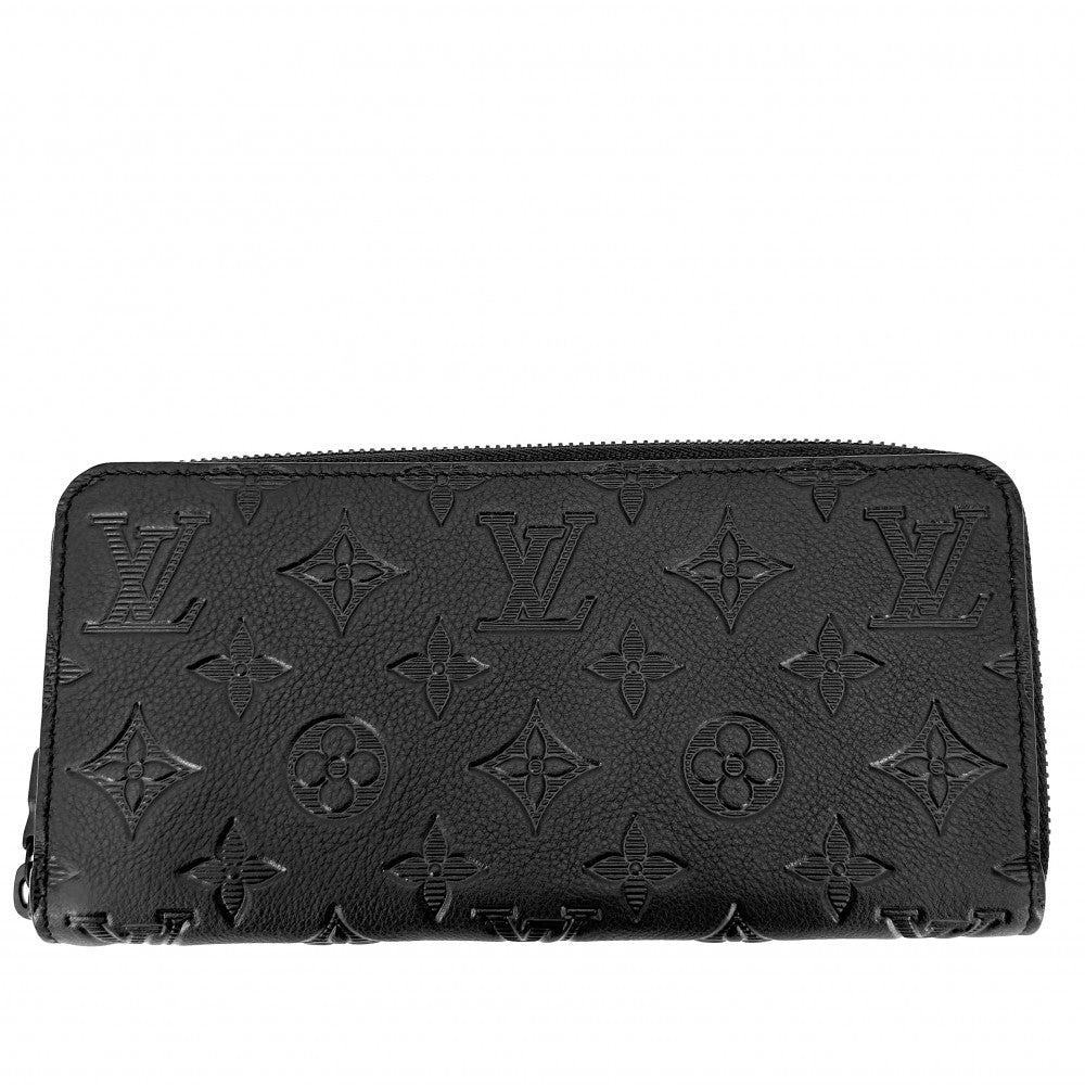 【開店SALE】 LOUIS VUITTON ルイヴィトン 長財布 モノグラムシャドウ ジッピーウォレット ホリゾンタル ロングウォレット M80333 ブラック 黒 ブラック金具 メンズ【中古品】
