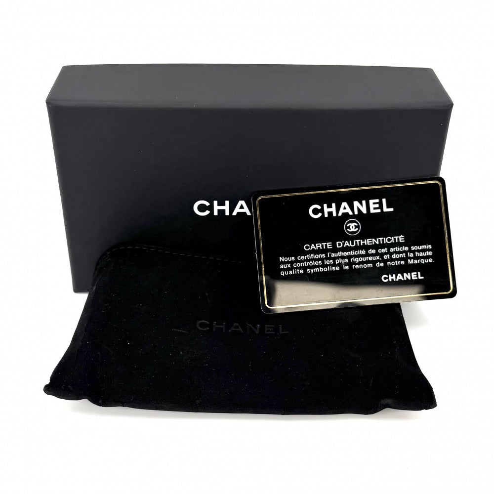 CHANEL シャネル コインケース メタリック ステッチ カードケース ココマーク 小銭入れ 小物 レザー ピンク シルバー金具 レディース【中古品】