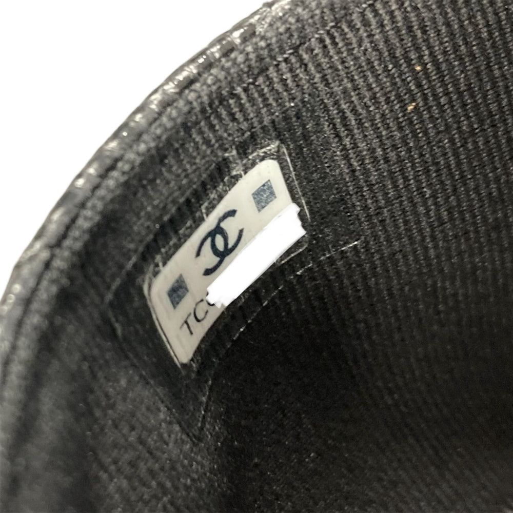 CHANEL シャネル コインケース マトラッセ クラシック フラップ カード ケース ミニ財布 キャビアスキン ブラック 黒 ゴールド金具 レディース【中古品】