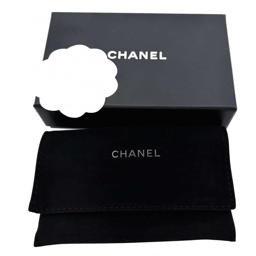 【開店SALE】 CHANEL シャネル コインケース カードケース マトラッセ ココマーク スター 星 小銭入れ 小物 AP3400 キャビアスキン ラインストーン ブラック 黒 シルバー金具 レディース【中古品】