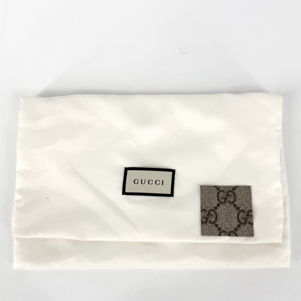GUCCI グッチ ハンドバッグ GGスプリーム アクセサリーポーチ ミニバッグ 小さめ 431716 GGキャンバス レザー ブラウン 茶 ベージュ ゴールド金具 レディース【中古品】