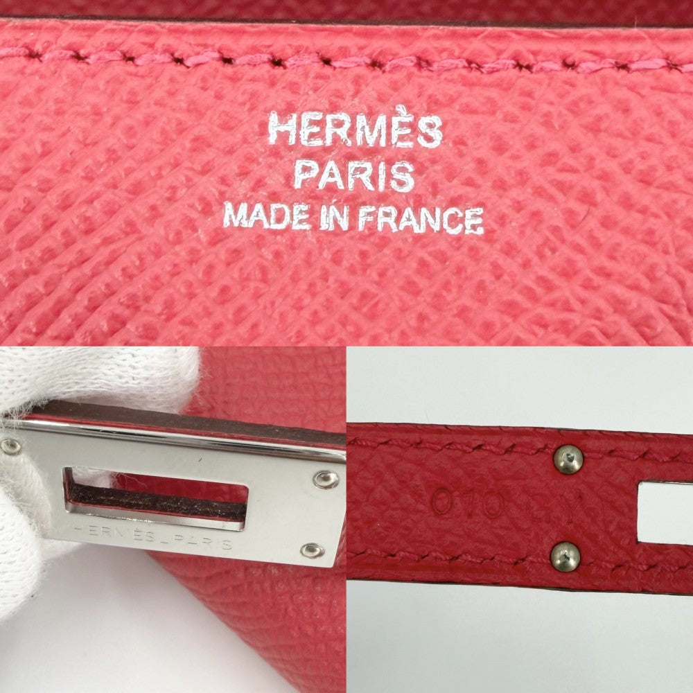 HERMES エルメス 長財布 ケリーウォレット ロングウォレット Y刻印 ヴォーエプソン レッド 赤 シルバー金具 レディース 2020年【中古品】