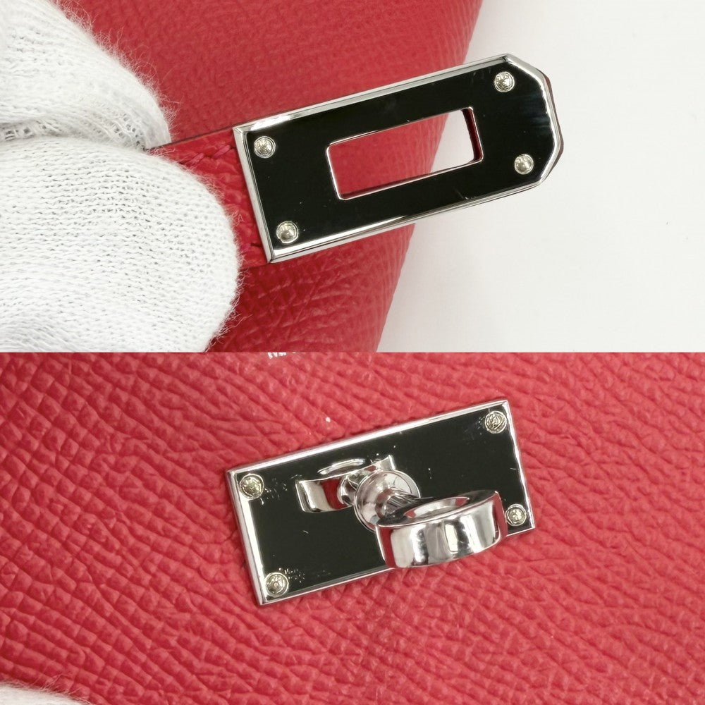HERMES エルメス 長財布 ケリーウォレット ロングウォレット Y刻印 ヴォーエプソン レッド 赤 シルバー金具 レディース 2020年【中古品】