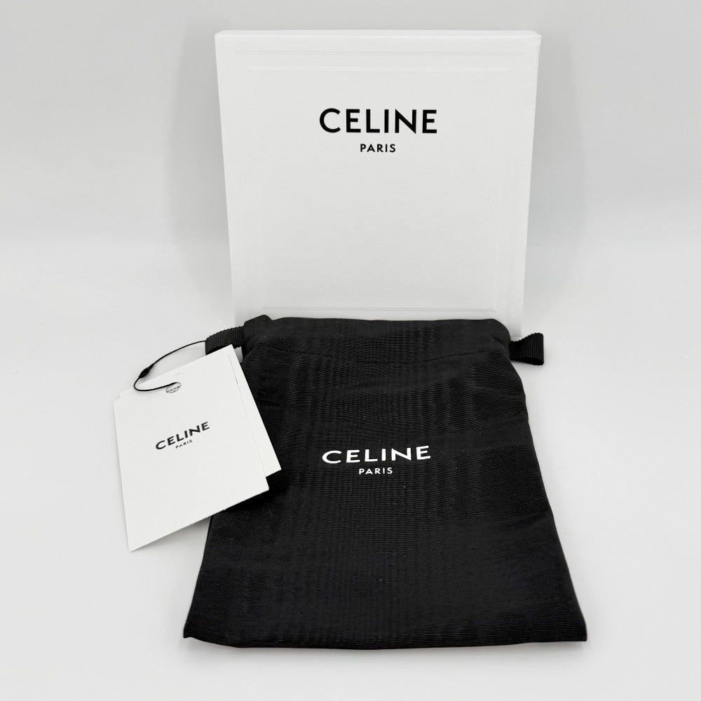 CELINE セリーヌ 小物 ビルクリップウォレット マネークリップ トリオンフキャンバス レザー ブラウン 茶 シルバー金具 レディース【中古品】