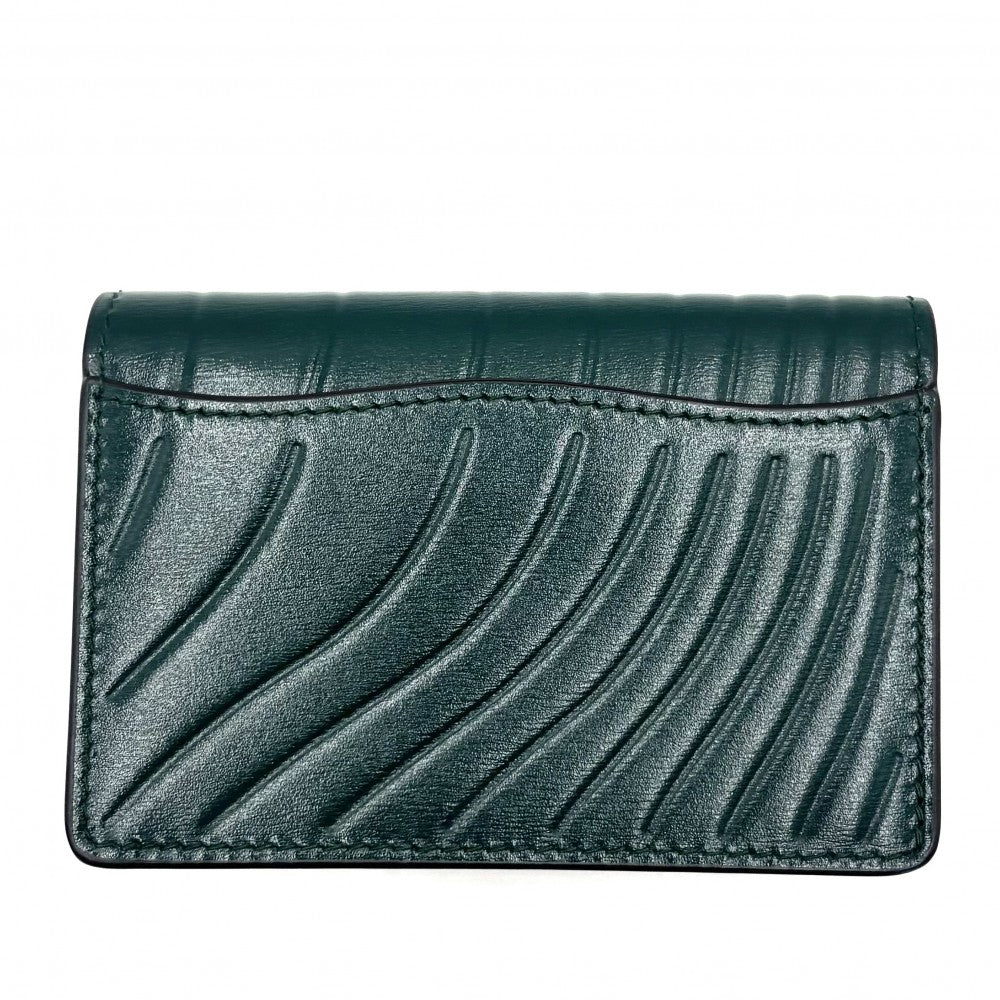 【開店SALE】 CARTIER カルティエ コインケース パンテール カードケース 小銭入れ 名刺入れ ミニ財布 L3002150 レザー グリーン 緑 ゴールド金具 ユニセックス【中古品】