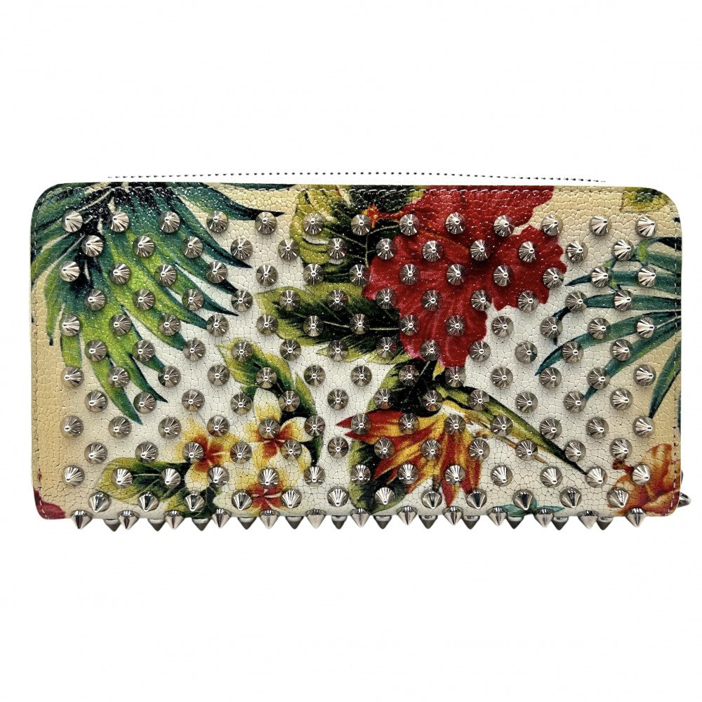Christian Louboutin クリスチャンルブタン 長財布 ハワイ パネトーネ スタッズ ロングウォレット 1165145 レザー マルチカラー ゴールド金具 レディース【中古品】