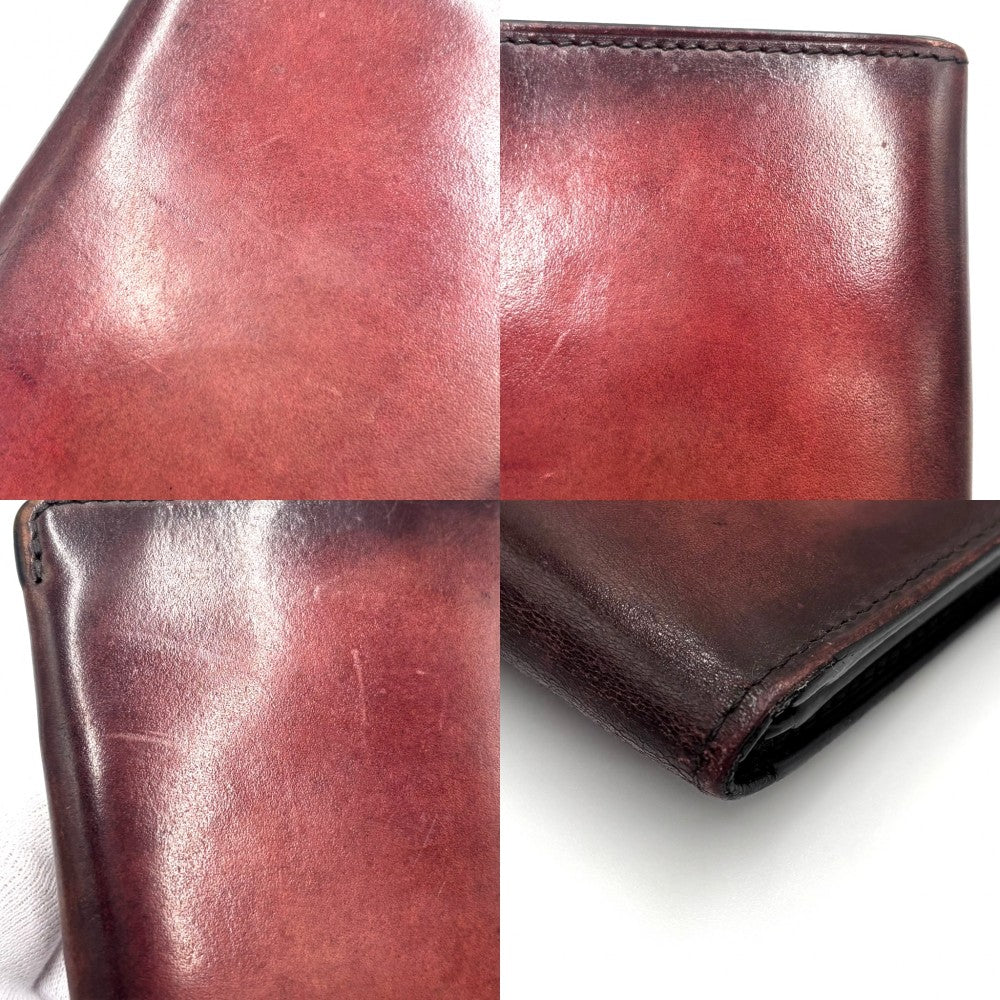 【開店SALE】 Berluti ベルルッティ 長財布 カリグラフィ ロングウォレット レザー レッド系 メンズ【中古品】