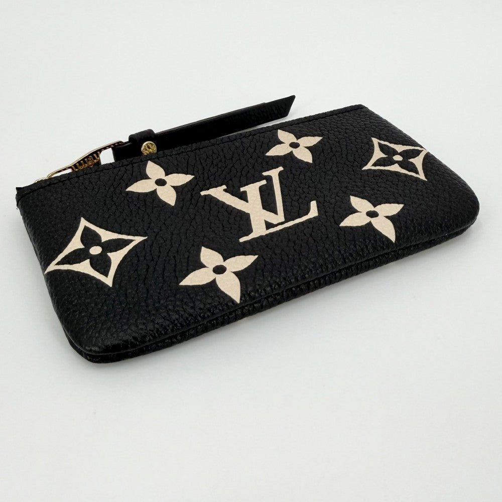 LOUIS VUITTON ルイヴィトン キーケース モノグラムアンプラント ポシェットクレ コインケース キーリング 小銭入れ 小物 M80885 ブラック 黒 ゴールド金具 レディース【中古品】