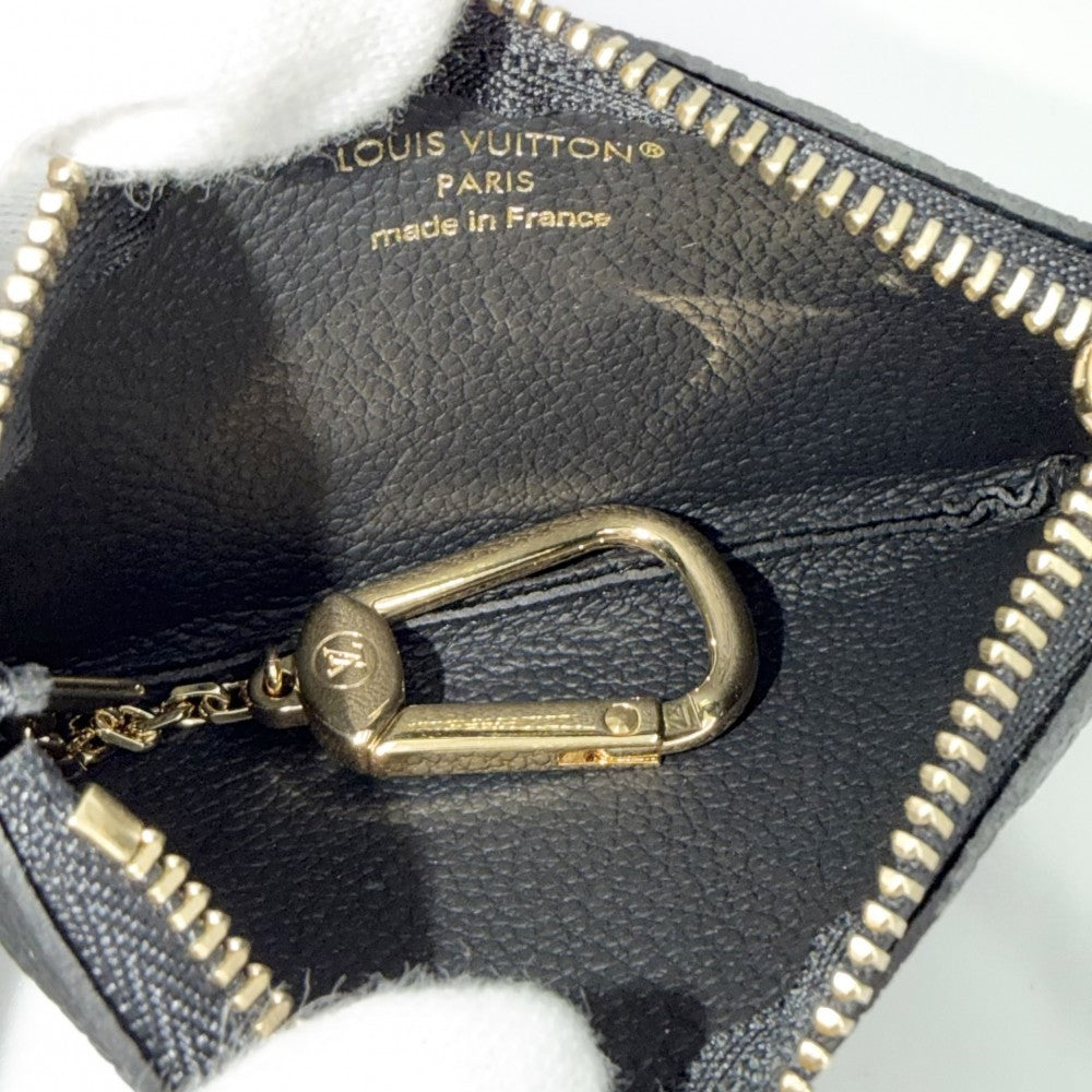 LOUIS VUITTON ルイヴィトン キーケース モノグラムアンプラント ポシェットクレ コインケース キーリング 小銭入れ 小物 M80885 ブラック 黒 ゴールド金具 レディース【中古品】