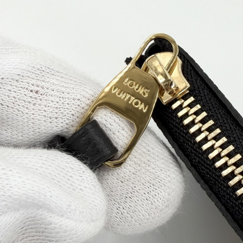 LOUIS VUITTON ルイヴィトン キーケース モノグラムアンプラント ポシェットクレ コインケース キーリング 小銭入れ 小物 M80885 ブラック 黒 ゴールド金具 レディース【中古品】
