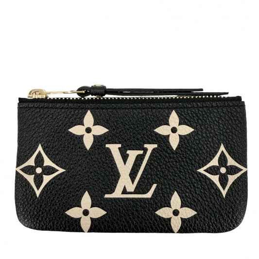 LOUIS VUITTON ルイヴィトン キーケース モノグラムアンプラント ポシェットクレ コインケース キーリング 小銭入れ 小物 M80885 ブラック 黒 ゴールド金具 レディース【中古品】