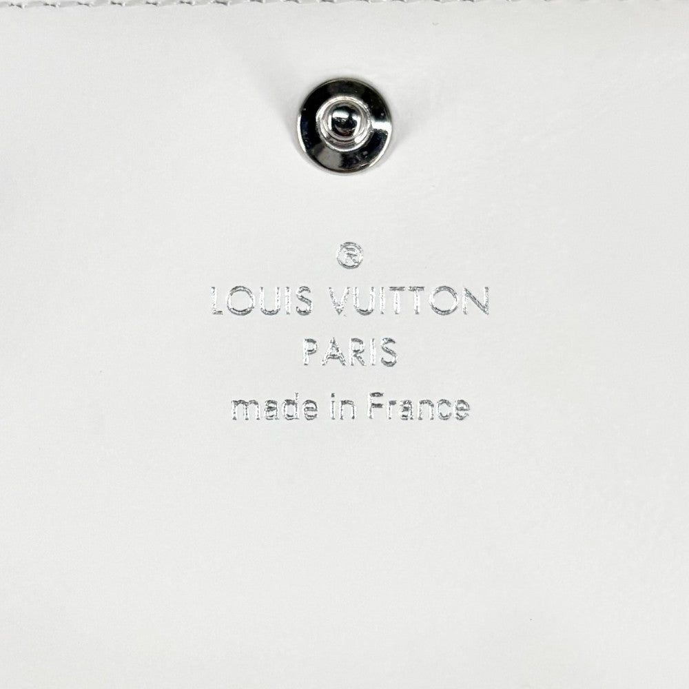 LOUIS VUITTON ルイヴィトン カードケース アンヴェロップ・カルト ドゥ ヴィジット 名刺入れ 定期入れ パスケース M83306 モノグラムアンプラント ホワイト 白 シルバー金具 レディース【中古品】