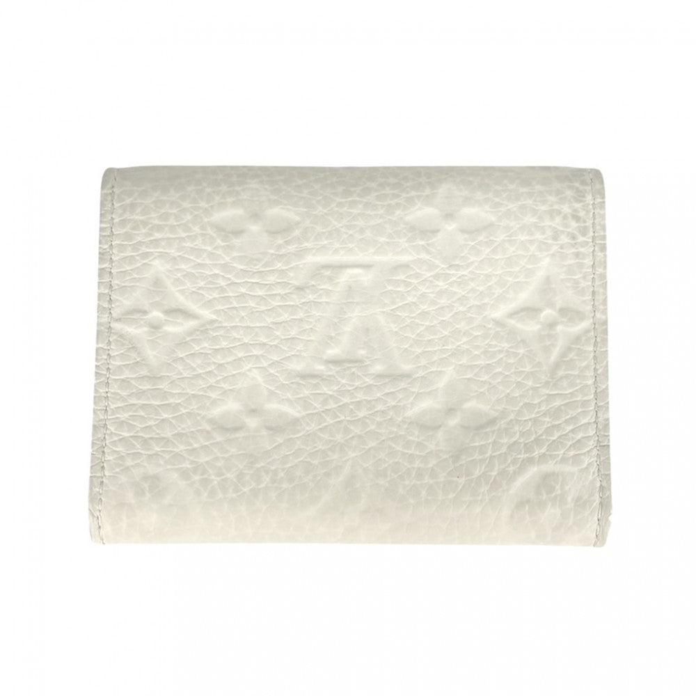 LOUIS VUITTON ルイヴィトン カードケース アンヴェロップ・カルト ドゥ ヴィジット 名刺入れ 定期入れ パスケース M83306 モノグラムアンプラント ホワイト 白 シルバー金具 レディース【中古品】