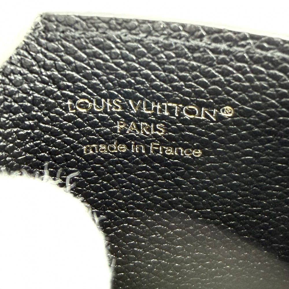LOUIS VUITTON ルイヴィトン カードケース モノグラムアンプラント ポルトカルトLVチャーム パスケース ブラック 黒 小物 M82132 ノワール ゴールド金具 レディース【中古品】